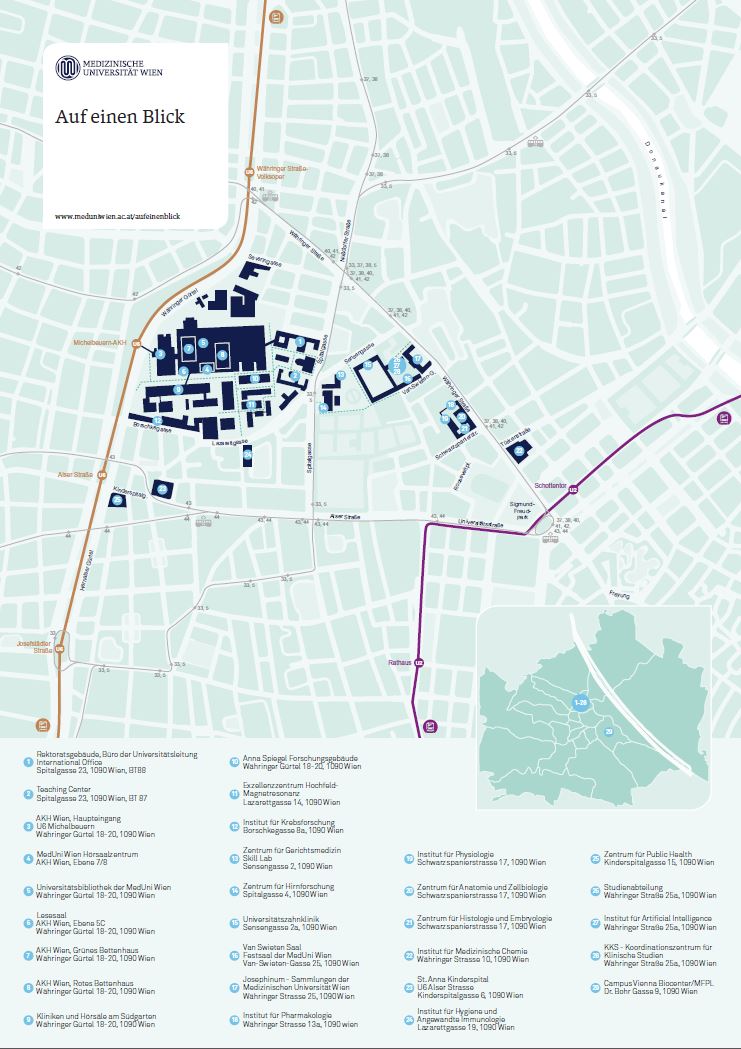 Medizinische Universität Wien, Studien- und Prüfungsabteilung, Spitalgasse 23, 1090 Wien